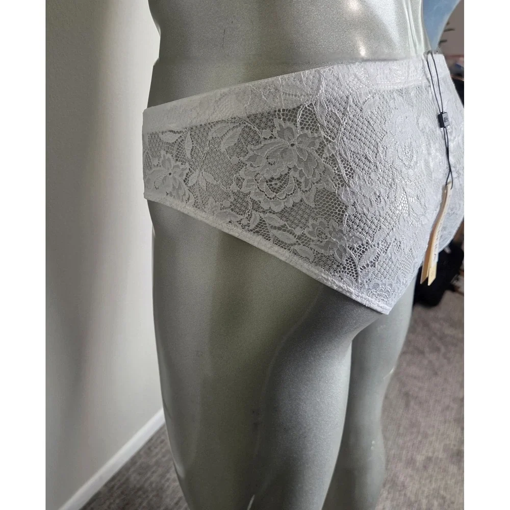 Cosabella Never Say Never Lace Brief White Underwear Soft Stretch Comfort M